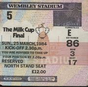 LIVERPOOL V EVERTON 1984 (MILK CUP FINAL) FOOTBALL TICKET