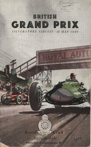 BRITISH GRAND PRIX 1949 OFICIAL PROGRAMME