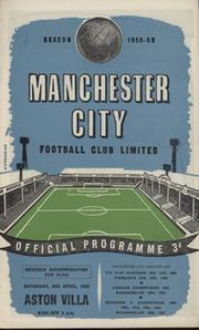 MANCHESTER CITY V ASTON VILLA  1958-59 FOOTBALL PROGRAMME