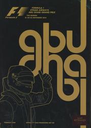 ABU DHABI GRAND PRIX 2014 MOTOR RACING PROGRAMME