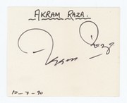 AKRAM RAZA (PAKISTAN) CRICKET AUTOGRAPH
