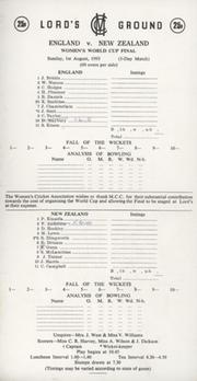 ENGLAND V NEW ZEALAND 1993 (WOMEN