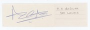 ARAVINDA  DE SILVA (SRI LANKA) CRICKET AUTOGRAPH