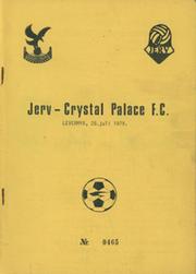 JERV V CRYSTAL PALACE (FRIENDLY) 1979-80 FOOTBALL PROGRAMME