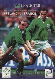 IRELAND V FRANCE 1999 RUGBY PROGRAMME