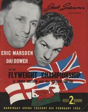 ERIC MARSDEN V DAI DOWER 1955 BOXING PROGRAMME