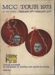 OFFICIAL SOUVENIR M.C.C. TOUR OF CEYLON 1973