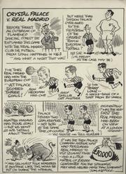 CRYSTAL PALACE V. REAL MADRID 1962 CARTOON STRIP (ORIGINAL ARTWORK)