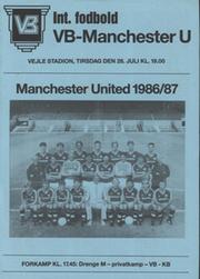 VEJLE BOLDKLUB V MANCHESTER UNITED 1986-87 FOOTBALL PROGRAMME