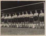 ENGLAND 1955 (V DENMARK) FOOTBALL TEAM PHOTOGRAPH
