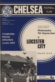 CHELSEA 1966-67 BOUND SET OF HOME FOOTBALL PROGRAMMES