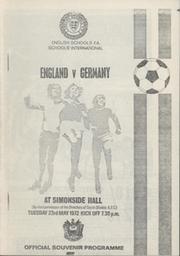 ENGLAND V GERMANY (SCHOOLS