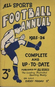 ALL SPORTS FOOTBALL ANNUAL 1925-26
