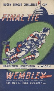 BRADFORD NORTHERN V WIGAN 1948 (CHALLENGE CUP FINAL) RUGBY LEAGUE PROGRAMME