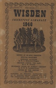 WISDEN CRICKETERS