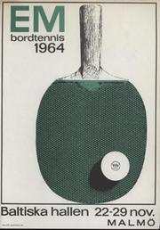 EM BORDTENNIS 1964  (EUROPEAN TABLE TENNIS CHAMPIONSHIPS 1964) TOURNAMENT POSTER