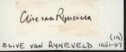 CLIVE VAN RYNEVELD (SOUTH AFRICA) CRICKET AUTOGRAPH