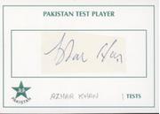 AZHAR KHAN (PAKISTAN) CRICKET AUTOGRAPH