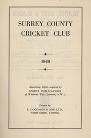 SURREY COUNTY CRICKET CLUB HANDBOOK FOR 1949