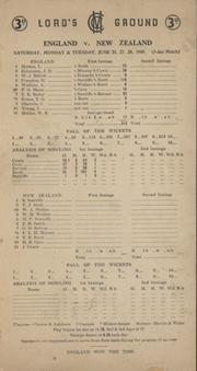 ENGLAND V NEW ZEALAND 1949 (LORD