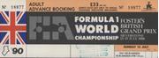 BRITISH GRAND PRIX 1990 ORIGINAL TICKET