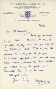 F.N.S. CREEK (CORINTHIANS) 1963 FOOTBALL LETTER