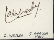 COLIN WESLEY (SOUTH AFRICA) CRICKET AUTOGRAPH