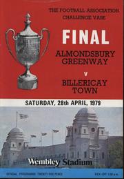 ALMONDSBURY GREENWAY V BILLERICAY TOWN 1979 (CHALLENGE VASE FINAL) FOOTBALL PROGRAMME
