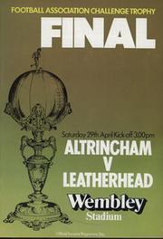 ALTRINCHAM  V LEATHERHEAD 1978 (CHALLENGE TROPHY FINAL) FOOTBALL PROGRAMME