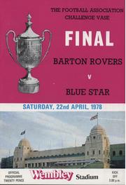 BARTON ROVERS V BLUE STAR 1978 (F.A. CHALLENGE VASE FINAL) FOOTBALL PROGRAMME