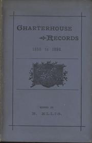 CHARTERHOUSE RECORDS 1850 TO 1890 (WITH LETTER FROM C.W. ALCOCK)