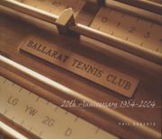 BALLARAT TENNIS CLUB - 20TH ANNIVERSARY 1984-2004