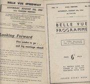 BELLE VUE SPEEDWAY PROGRAMME - 5 AUGUST 1944