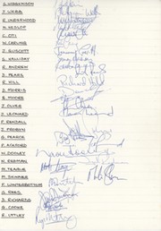 ENGLAND 1991 (WORLD CUP SQUAD) RUGBY UNION AUTOGRAPHS