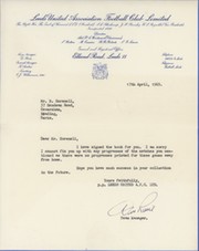 DON REVIE (LEEDS UNITED) 1969 SIGNED LETTER