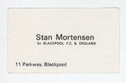 STAN MORTENSEN (BLACKPOOL & ENGLAND) SIGNED BUSINESS CARD
