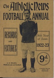 ATHLETIC NEWS FOOTBALL ANNUAL 1922-23