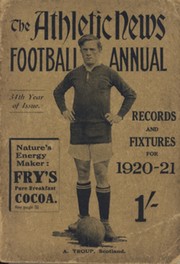 ATHLETIC NEWS FOOTBALL ANNUAL 1920-21