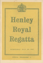 HENLEY ROYAL REGATTA 1962 OFFICIAL PROGRAMME