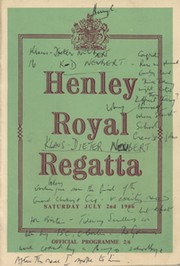 HENLEY ROYAL REGATTA 1966 OFFICIAL PROGRAMME