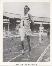 ROGER BANNISTER SIGNED PHOTOGRAPH