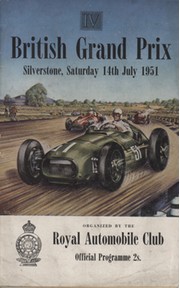 BRITISH GRAND PRIX 1951 OFFICIAL MOTOR RACING PROGRAMME
