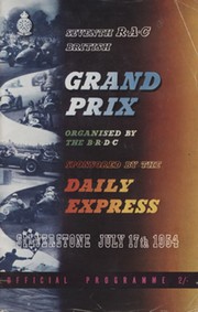 BRITISH GRAND PRIX 1954 MOTOR RACING PROGRAMME