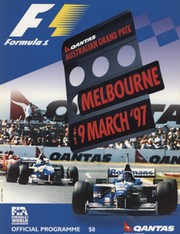 AUSTRALIAN GRAND PRIX 1997 MOTOR RACING PROGRAMME
