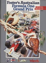 AUSTRALIAN GRAND PRIX 1986 MOTOR RACING PROGRAMME
