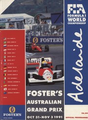 AUSTRALIAN GRAND PRIX 1991 MOTOR RACING PROGRAMME