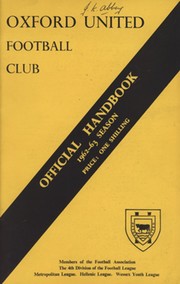 OXFORD UNITED  FOOTBALL CLUB OFFICIAL HANDBOOK 1962-63