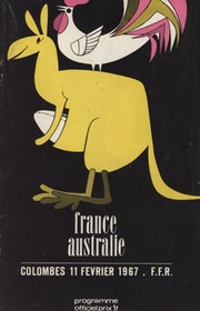 FRANCE V AUSTRALIA 1967 RUGBY UNION PROGRAMME