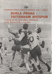 DUKLA PRAGUE V TOTTENHAM HOTSPUR 1961-62 (EUROPEAN CUP) FOOTBALL PROGRAMME