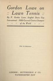 GORDON LOWE ON LAWN TENNIS